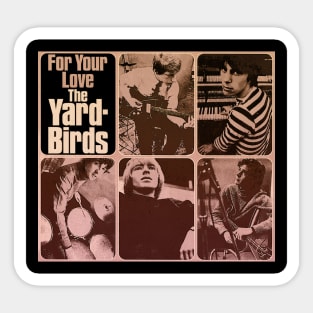 Legendary Riffs Unleashed Wear the Iconic Sound and Rock 'n' Roll Spirit of Yardbird on a Stylish Tee Sticker